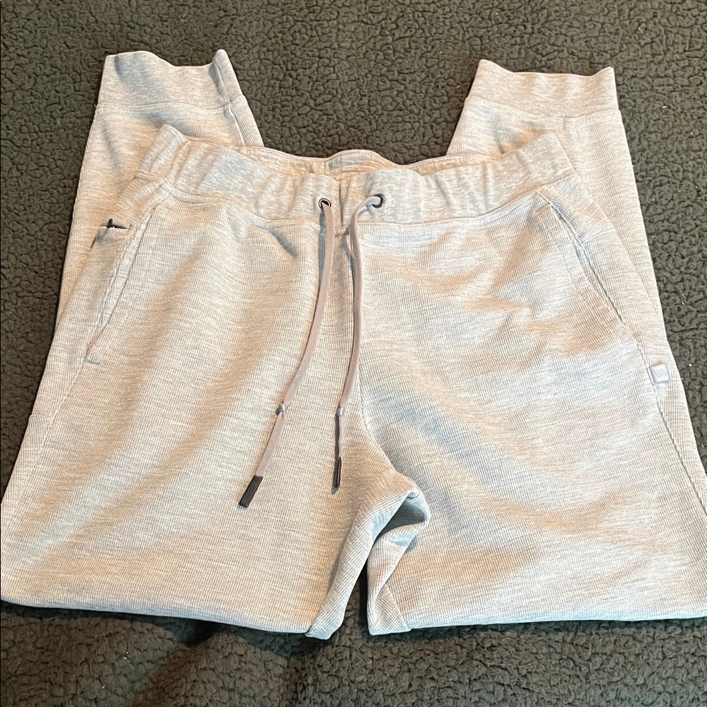 Mens Light Gray Drawstring Joggers.